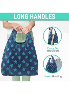 Y&D 5 Piece Set Convenient Folding Shopping Oxford Cloth Tote  - Image 4