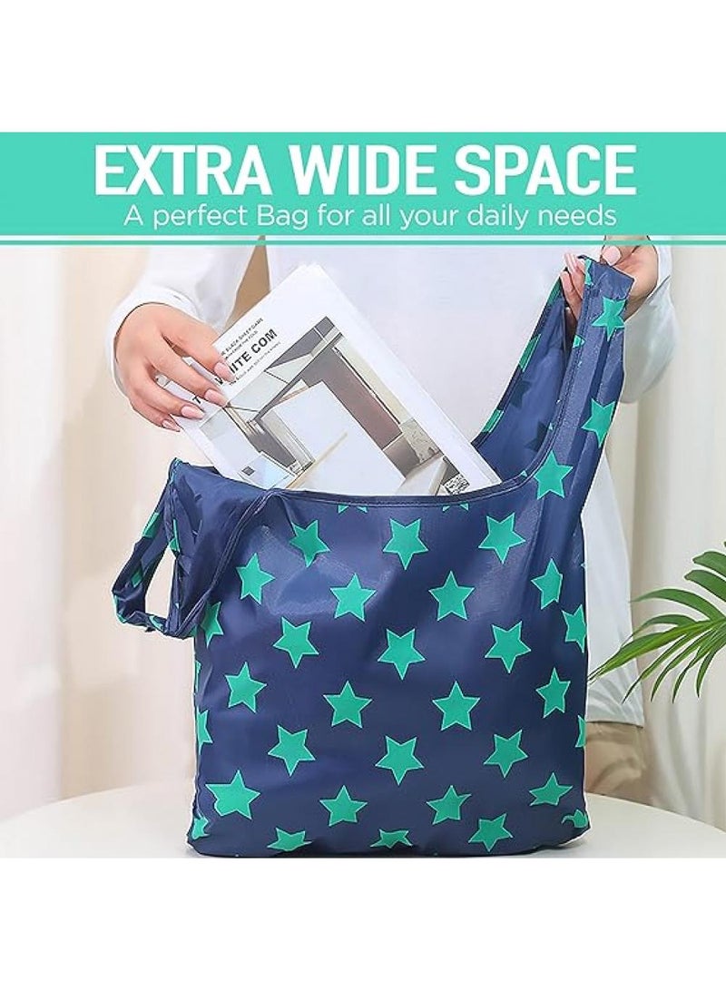 Y&D 5 Piece Set Convenient Folding Shopping Oxford Cloth Tote - Image 5