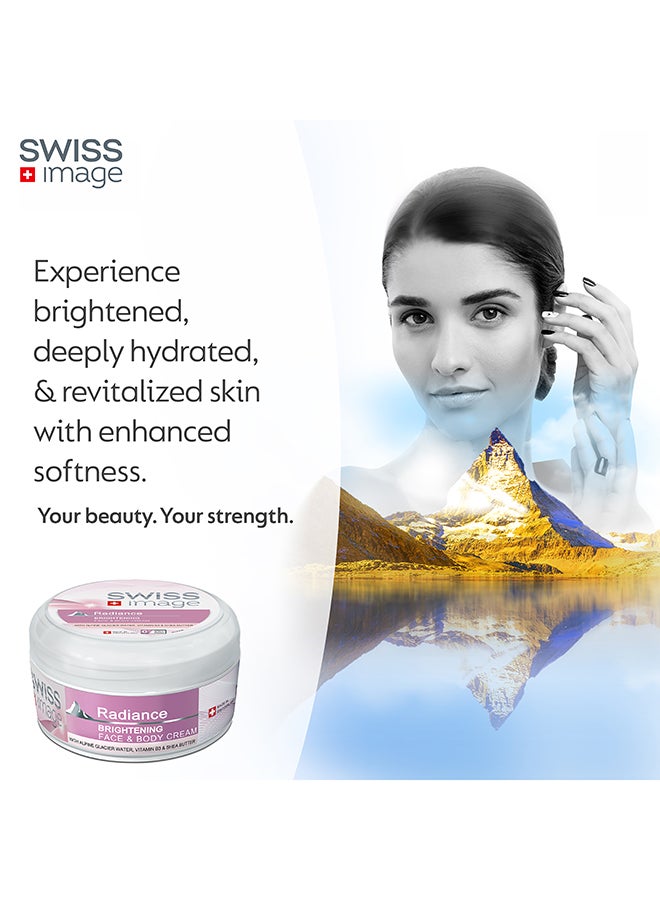 SWISS image Radiance Brightening Face Body Cream 200ml, Lightweight, Non-greasy, Fast-absorbing, Hydrates, Softens And Enhances Radiant Skin Tone With Niacinamide & Shea Butter, All Skin Types | Packaging may Vary - Image 2
