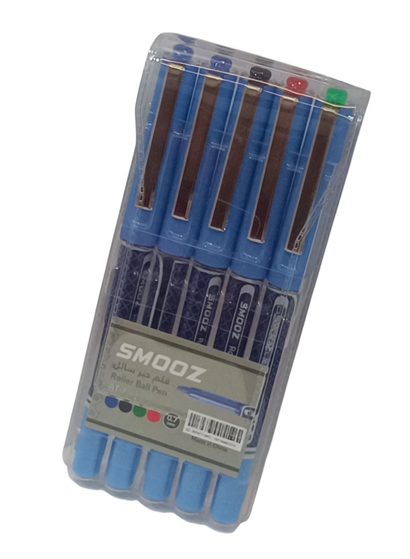 SMOOZ 5-Piece Liquid Ink Pen Set Multicolour - Image 5