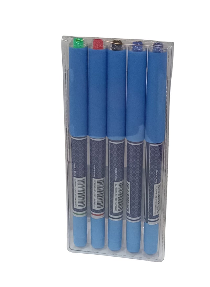 SMOOZ 5-Piece Liquid Ink Pen Set Multicolour - Image 4