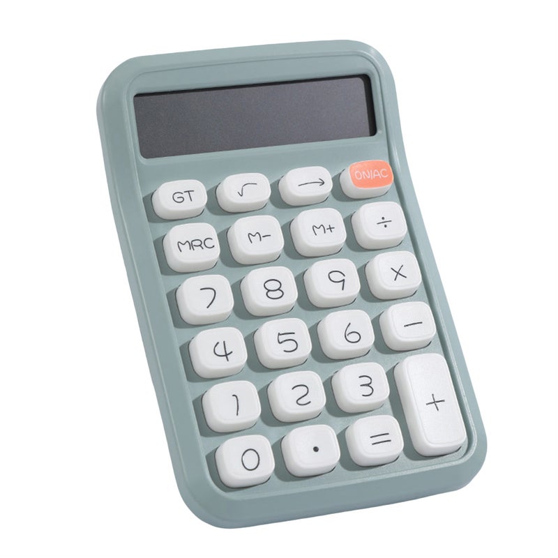 Cute Calculator 12 Digit Large LCD Display Big Round Button Gradient Candy Colored Calculator Suitable for Office School Home for Kids Students Accountant - Image 1