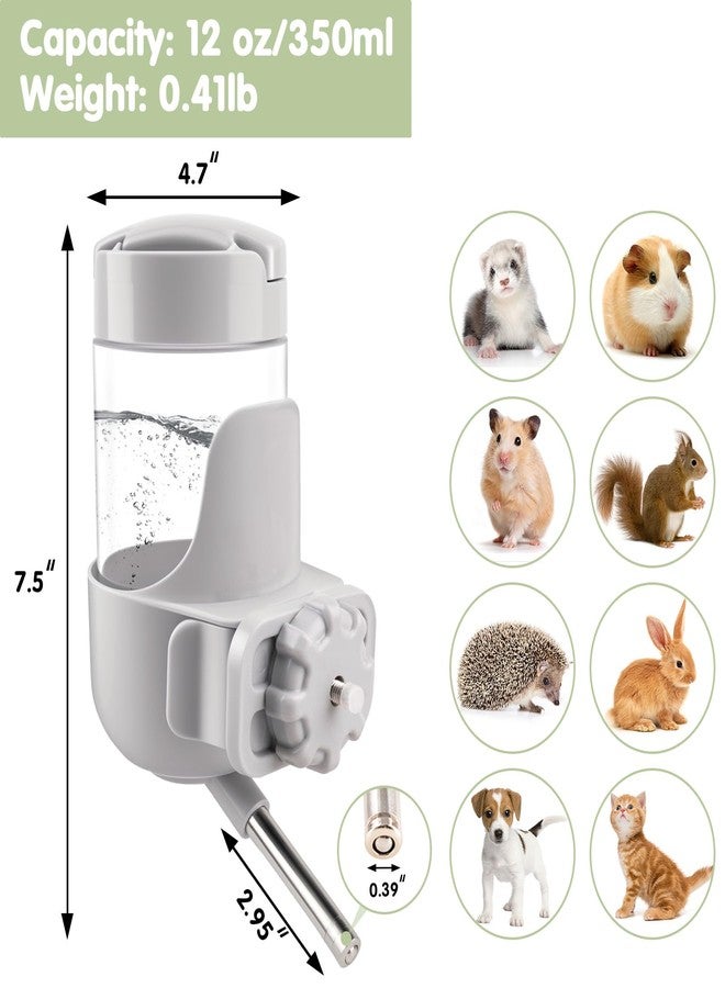 Depets Guinea Pig Water Bottle No Drip, 12 oz Small Animal Water Dispenser for Rabbit Hamster Rat Ferret Kitten, Top Refill Cage Water Bottle with Screw Fastener - Image 5