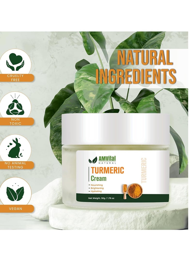 AMVital Turmeric Skincare Trio - Turmeric Scrub, Turmeric Serum, and Turmeric Cream - Handcrafted, All-Natural Formulas - Suitable for All Skin Types - Image 3