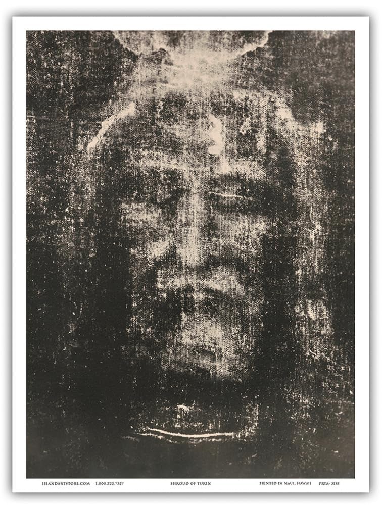 Pacifica Island Art The Shroud of Turin (Sindone di Torino) - Turin Shroud (Sacra Sindone) - Vintage Religious Art by Secondo Pia c.1898 - Master Art Print (Unframed) 9in x 12in - Image 5