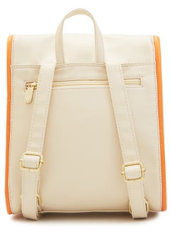 CAPRESE Caprese Gracie Solid Cream Faux Leather Medium Fashion Backpack  - Image 3