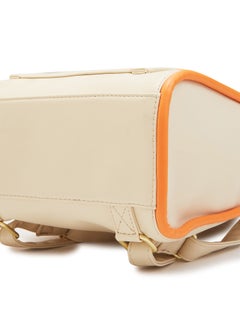 CAPRESE Caprese Gracie Solid Cream Faux Leather Medium Fashion Backpack  - Image 5
