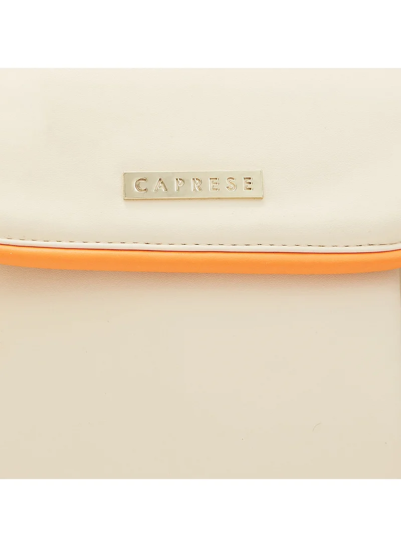 CAPRESE Caprese Gracie Solid Cream Faux Leather Medium Fashion Backpack
