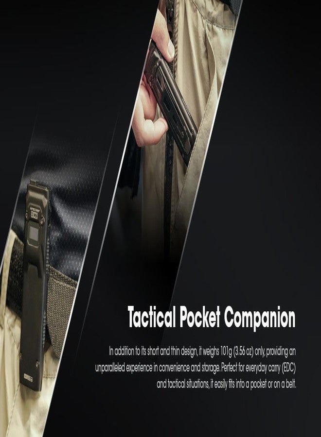 Nitecore EDC23 - EDC23 Saber Ultra Slim Pocket EDC Flashlight -2500 Lumens W/Eco-Sensa USB C Charging Cable - Image 3