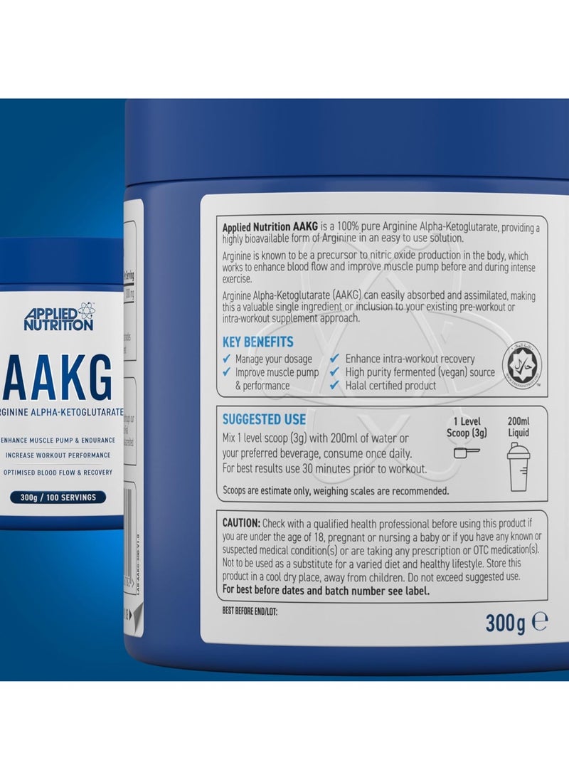 Applied Nutrition - AAKG Powder Enhance Muscle Pump & Endurance 300g 100 Servings - Image 1