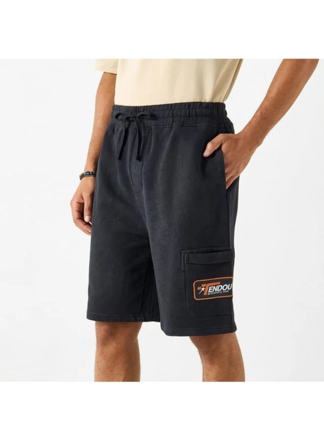 SP Characters Solid Shorts with Drawstring Closure and Pockets