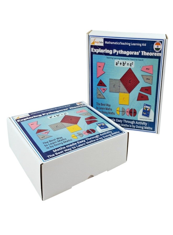 StepsToDo Pythagoras Theorem Activity Kit - Hands-On Maths Teaching Aid for Class 5 to Class 9 | Geometry Proof Demonstration Model | STEM Educational Math Lab Kit for School & Home Learning - Image 5
