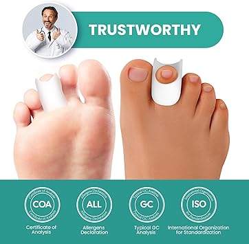 Welnove Hammer Toe Corrector Straightener Bunion Corrector Broken Toe Calluses Blisters 3 Different Size for Women and Men - Image 3
