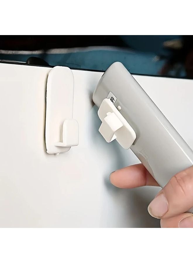 3 Pairs Strong Adhesive Hooks Nail Free Traceless Wall Hooks Durable Plastic Storage Organizer - Image 3