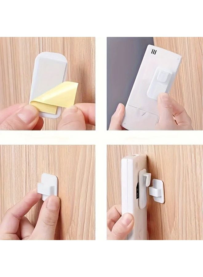 3 Pairs Strong Adhesive Hooks Nail Free Traceless Wall Hooks Durable Plastic Storage Organizer - Image 5