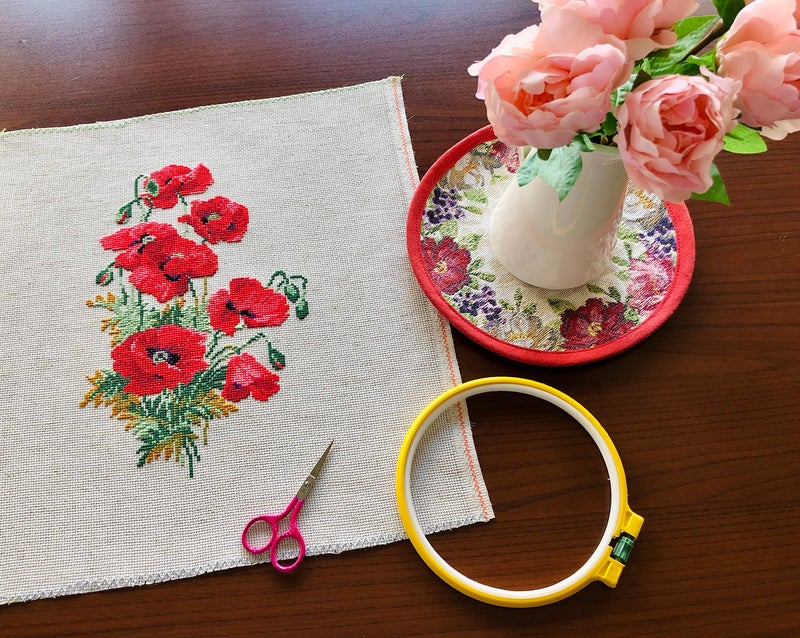 RIOLIS - Wild Poppies 808, Cross Stitch Kits 8,27" x11,81, Cross Stitch Kit for Adults, Counted Cross Stitch Kits, Embroidery Kit for Beginners & Advanced, Floral Crossstitching Kits - Image 3