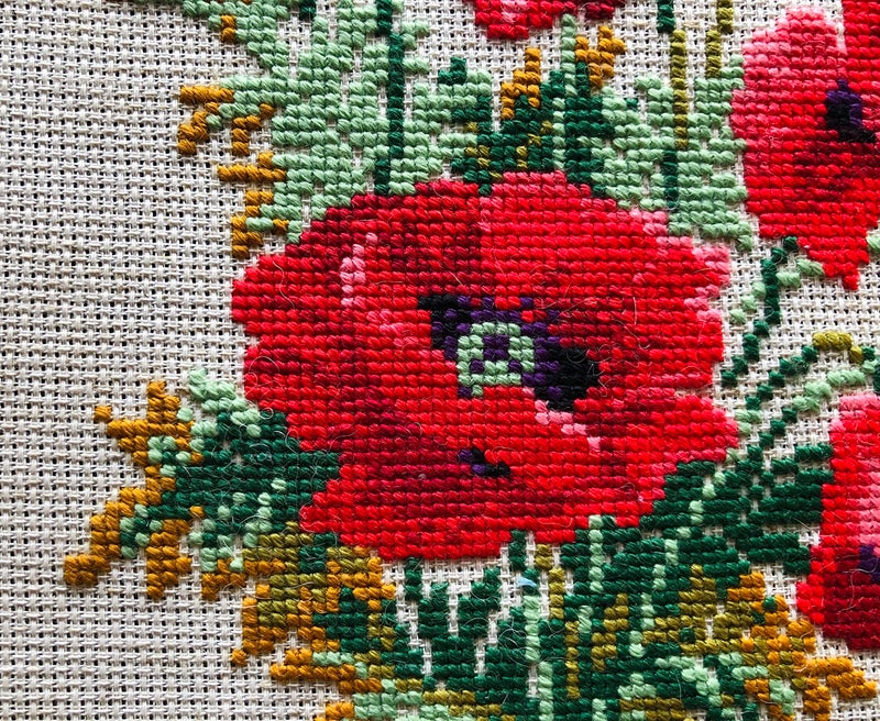 RIOLIS - Wild Poppies 808, Cross Stitch Kits 8,27" x11,81, Cross Stitch Kit for Adults, Counted Cross Stitch Kits, Embroidery Kit for Beginners & Advanced, Floral Crossstitching Kits - Image 5