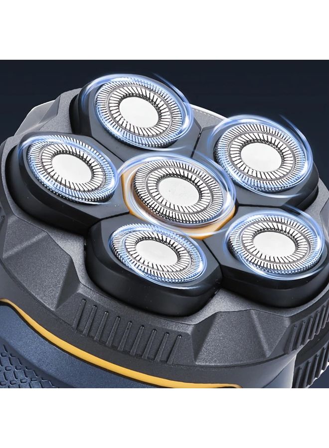 Blue Mens Electric Shaver Wet Dry USB Fast Charging Travel Portable - Image 3