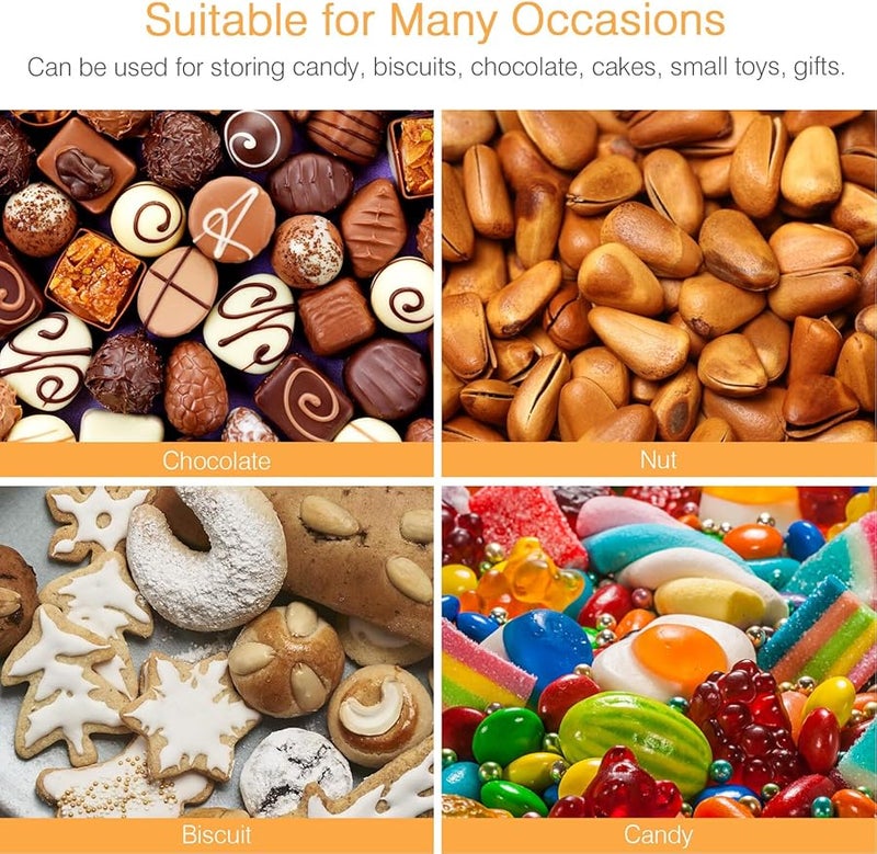 علب حلوى ذهبية من القصدير 10 قطع مع شريط حاملات هدايا حفلات الزفاف تصميم ربطة التوت - Image 4