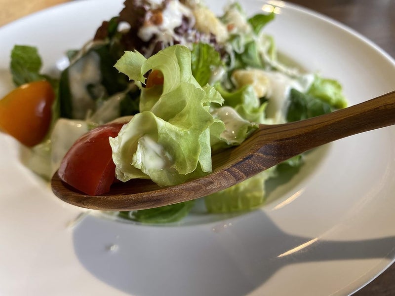 FAAY Thai Teak Salad & Cooking Spoons (2 Pack), 9.5 inch – Handcrafted in Thailand, Natural Coconut Oil Finish, Smooth Non-Scratch Utensils for Mixing & Serving - Image 4