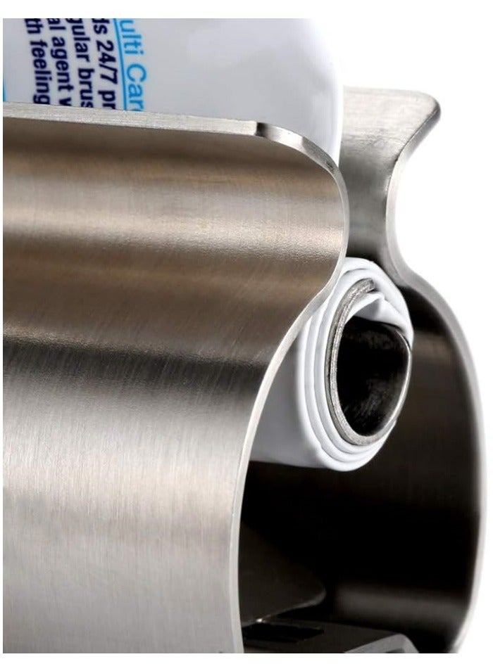 Set of 2 Toothpaste Squeezer Rollers, Metal Toothpaste Tube Wringer Seat Holder Stand - Image 4