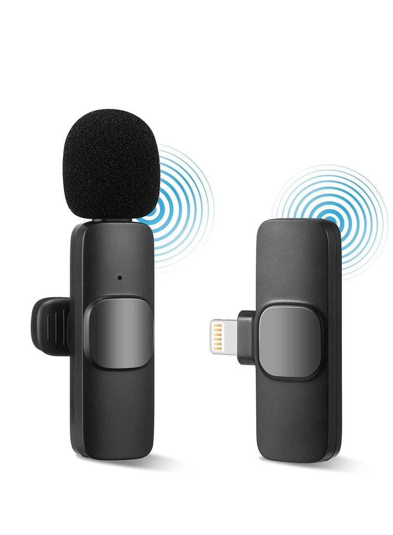 Microphone for iPhone iPad,Plug Upgraded Wireless Lavalier recording - Image 1