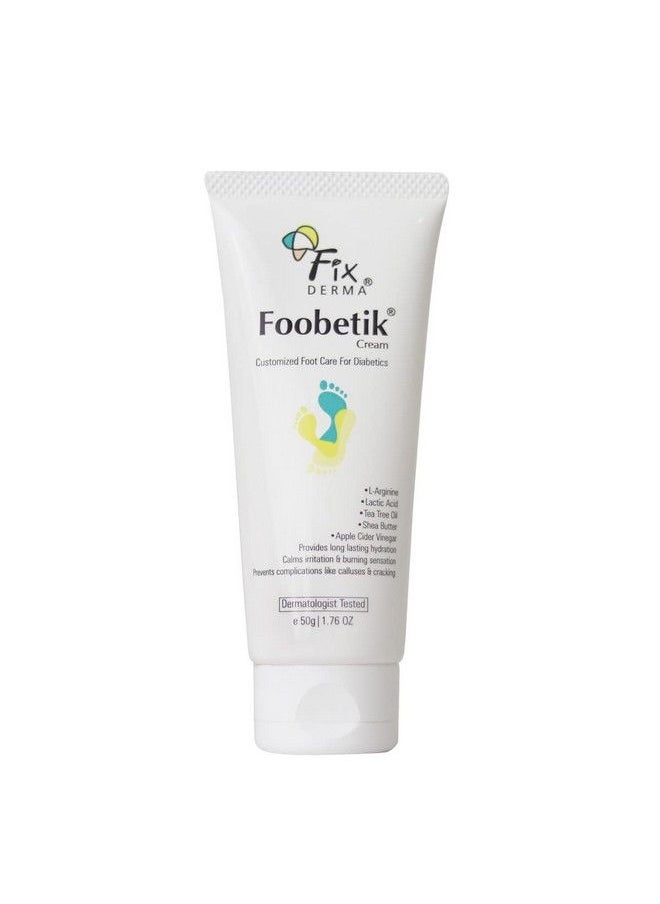 FIXDERMA - Foobetik Cream Foot Cream Foot Care For Diabetic For Dry & Cracked Feet Moisturizes & Soothes Feet Heel Repair For Calloused Or Chapped Skin Paraben Free 50G - Image 1