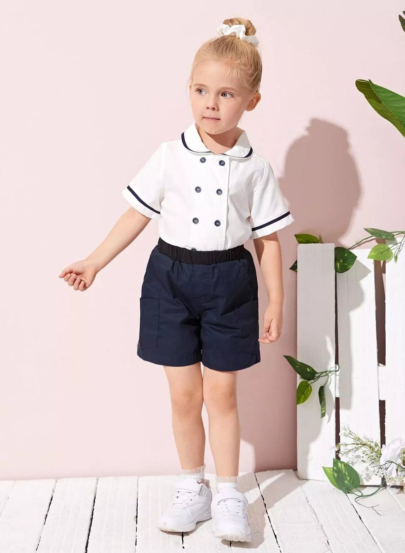 Toddler Girls Elastic Waist Shorts - Image 3
