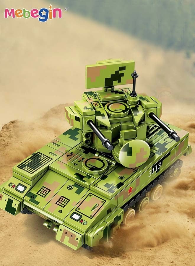 MEBEGIN 302PCS Army Tank Building Blocks Set, STEM Building Toys, Creative Engineering Blocks Kit, Fun Playset for Military Fans, Educational Building Set, Ideal Gift for Boys, 7.4*12.8*9.2cm - Image 2