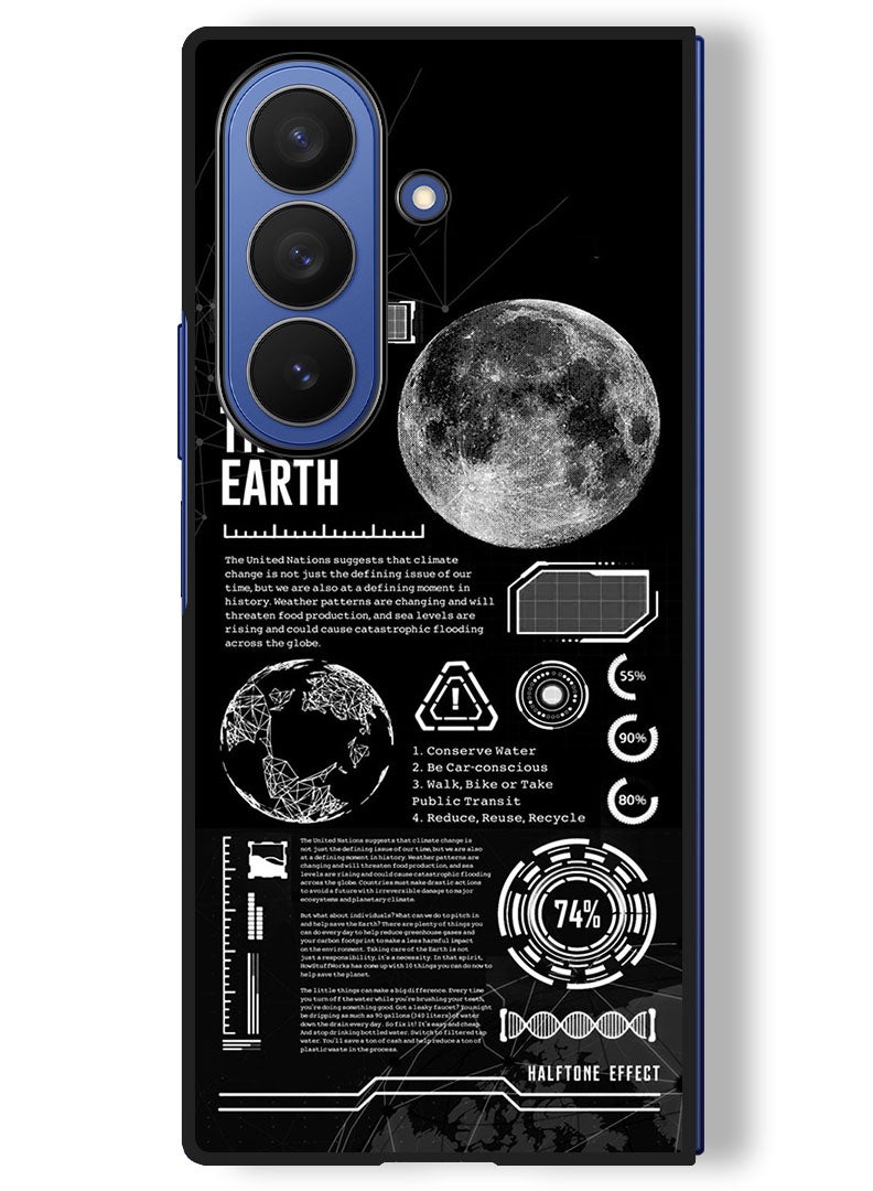 Theodor Case Compatible with Samsung Galaxy Z Fold 7 - 8 Inch Protection Shockproof Bumper Cover Save The Earth - Image 1