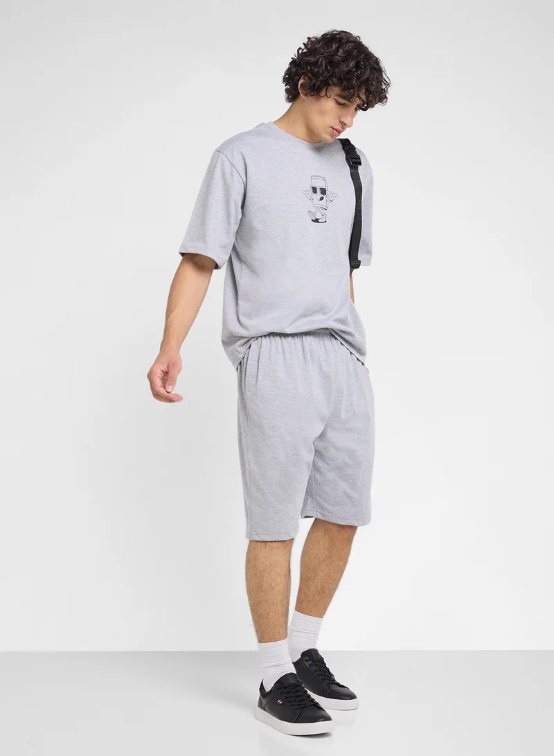 Seventy Five Graphic T-Shirts And Shorts Sets