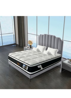 The Home Mart The Home Mart Single Size 30 cm Hybrid Reversible Pocket Spring Mattress with Cool Gel Memory Foam, Advanced Motion Isolation & Pressure Relief – Medium Firm Support for Restful Sleep (King: 180x200)  - Image 1