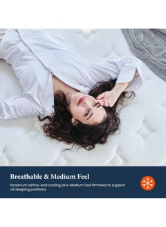 The Home Mart The Home Mart Single Size 30 cm Hybrid Reversible Pocket Spring Mattress with Cool Gel Memory Foam, Advanced Motion Isolation & Pressure Relief – Medium Firm Support for Restful Sleep (King: 180x200)  - Image 5