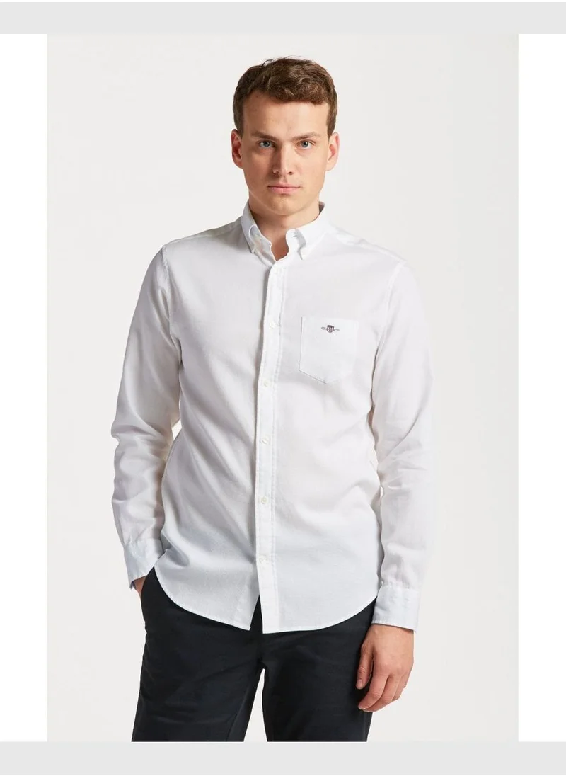 غانت Gant Regular Fit Honeycomb Textured Weave Shirt