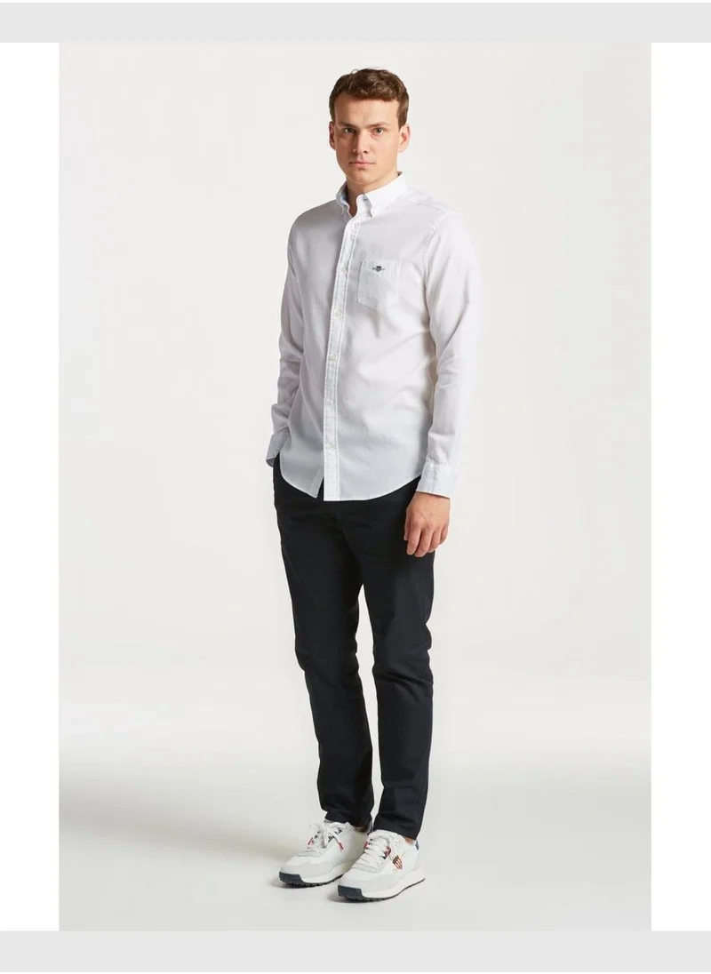 غانت Gant Regular Fit Honeycomb Textured Weave Shirt