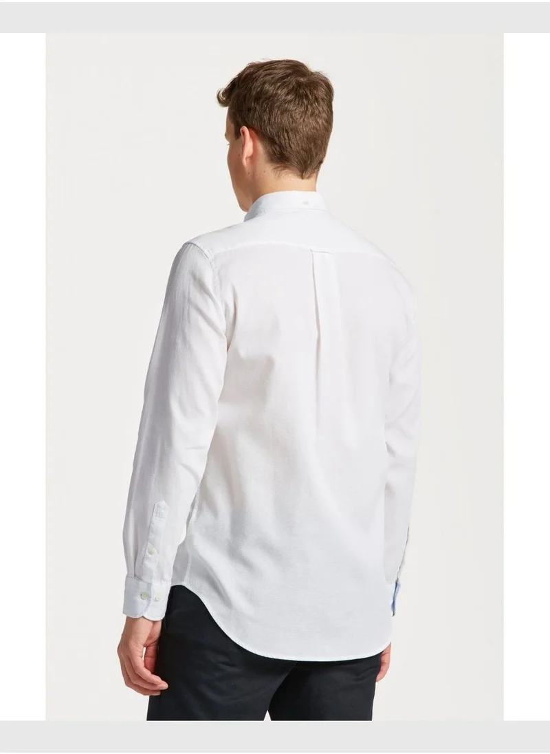 غانت Gant Regular Fit Honeycomb Textured Weave Shirt