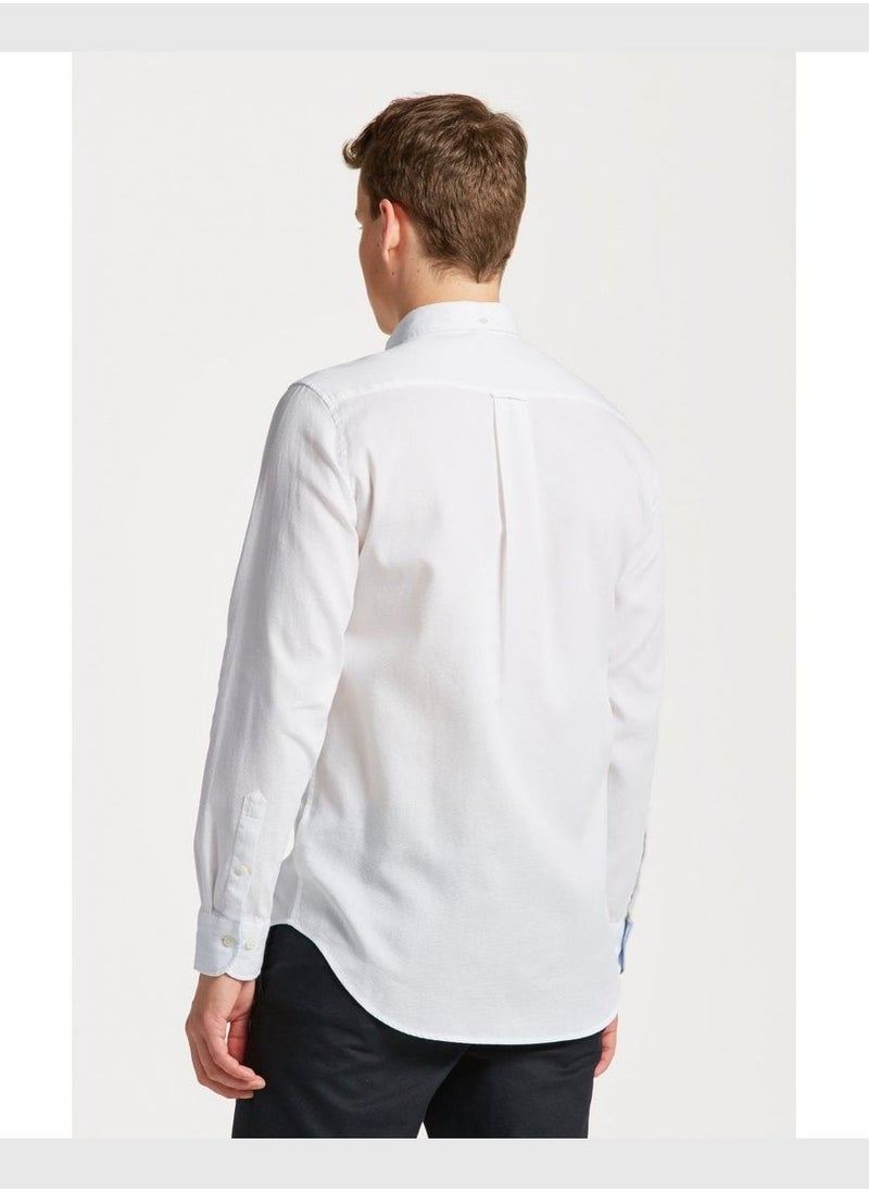 Gant Regular Fit Honeycomb Textured Weave Shirt