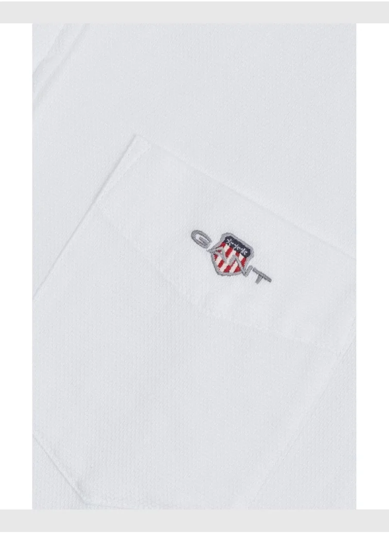 غانت Gant Regular Fit Honeycomb Textured Weave Shirt