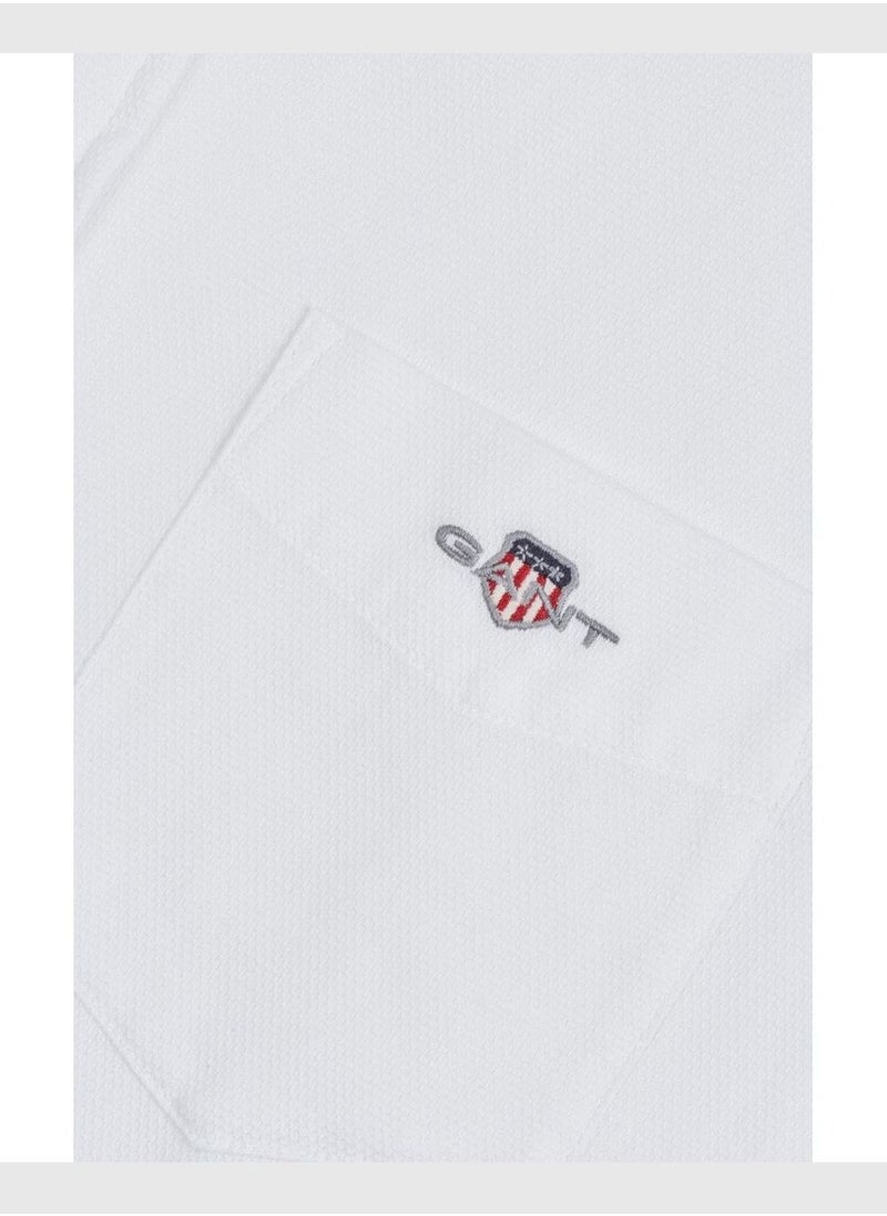Gant Regular Fit Honeycomb Textured Weave Shirt