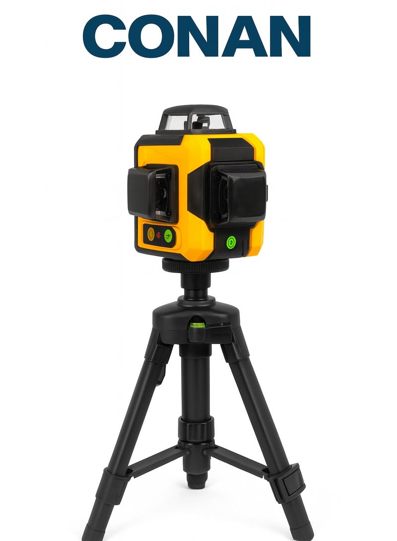 Conan COWS616 4D 16-Line Green Laser Level with Controller & Adjustable Tripod – 520nm Beam, 2400mAh Li-ion Battery, ±0.2mm Accuracy, IP54, 0–25m Range - Image 1
