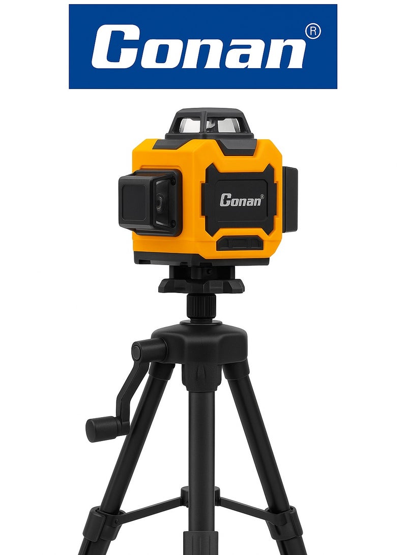 Conan COWS616 4D 16-Line Green Laser Level with Controller & Adjustable Tripod – 520nm Beam, 2400mAh Li-ion Battery, ±0.2mm Accuracy, IP54, 0–25m Range - Image 3