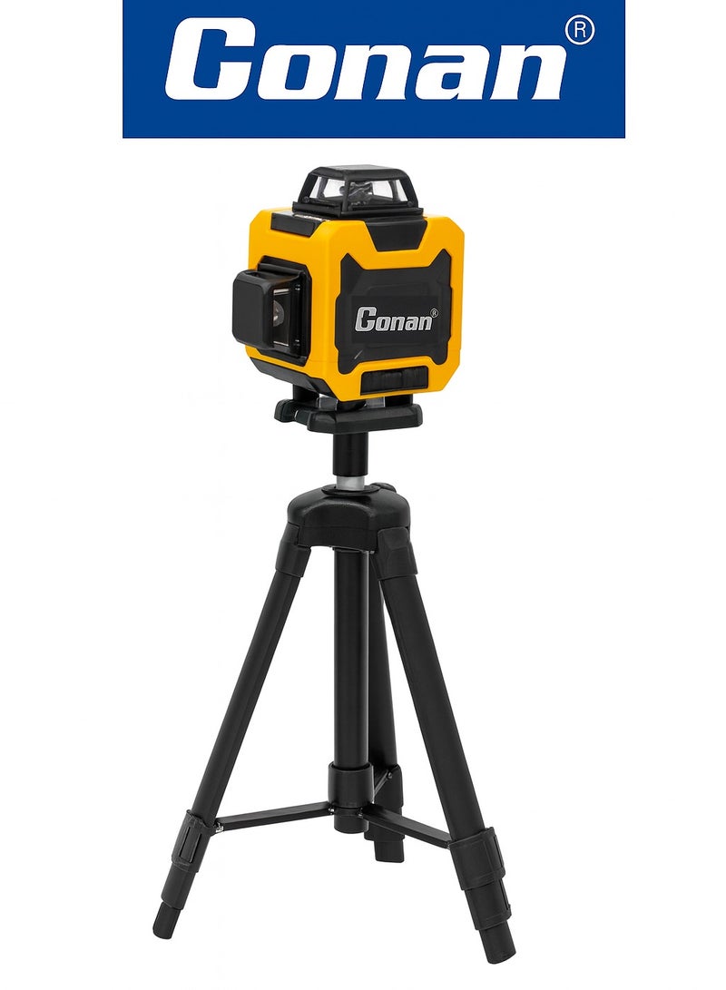 Conan COWS616 4D 16-Line Green Laser Level with Controller & Adjustable Tripod – 520nm Beam, 2400mAh Li-ion Battery, ±0.2mm Accuracy, IP54, 0–25m Range - Image 4