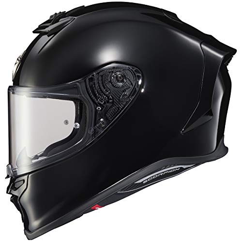 ScorpionEXO R1 Air Full Face Motorcycle Helmet with Pinlock Shield and Bluetooth Ready Speaker Pockets DOT ECE Solid (Gloss Black - X-Large) - Image 1