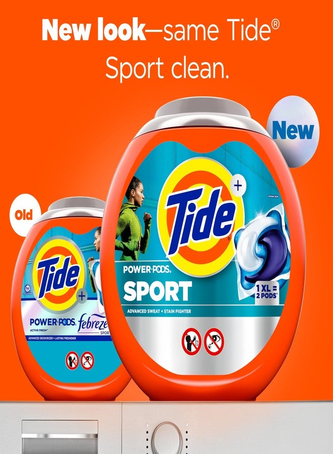 Tide Power Pods Laundry Detergent Pacs with Febreze Sport, 32 Count, Febreze Freshness with Sport Odor Defense - Image 2
