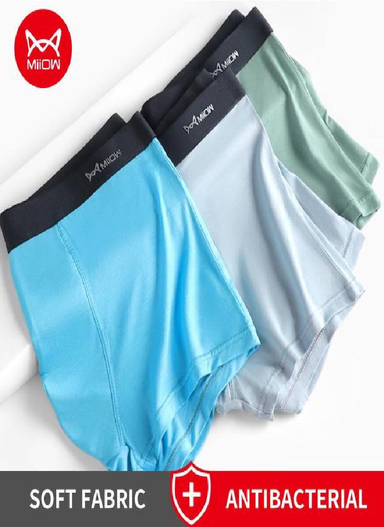 MIIOW - 3Pcs  Men's Panties Boxers Pack Shorts Underpants Comfortable Polyester Man Underwear Boxer Men Male  Boxershorts - Image 1