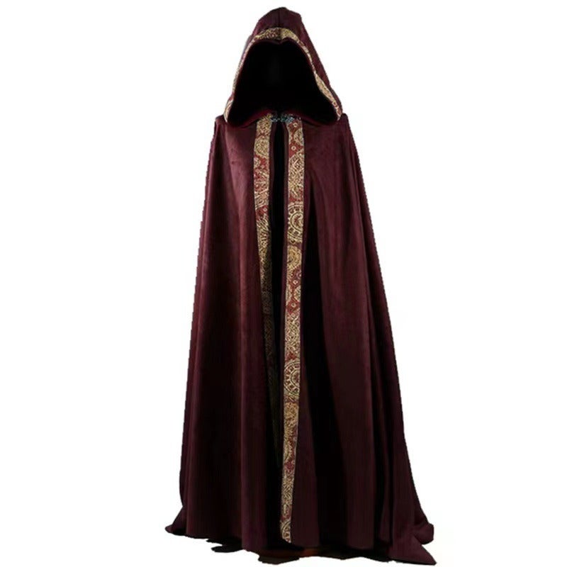 Men's 5-Color Long Cloak Medieval Church Clergy Loose Fitting Cape Costume