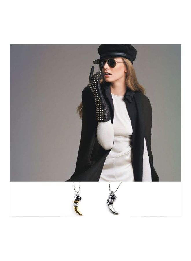 NIBEMINENT Clavicle Chain Diamond Dragon Tooth Necklace - Image 3