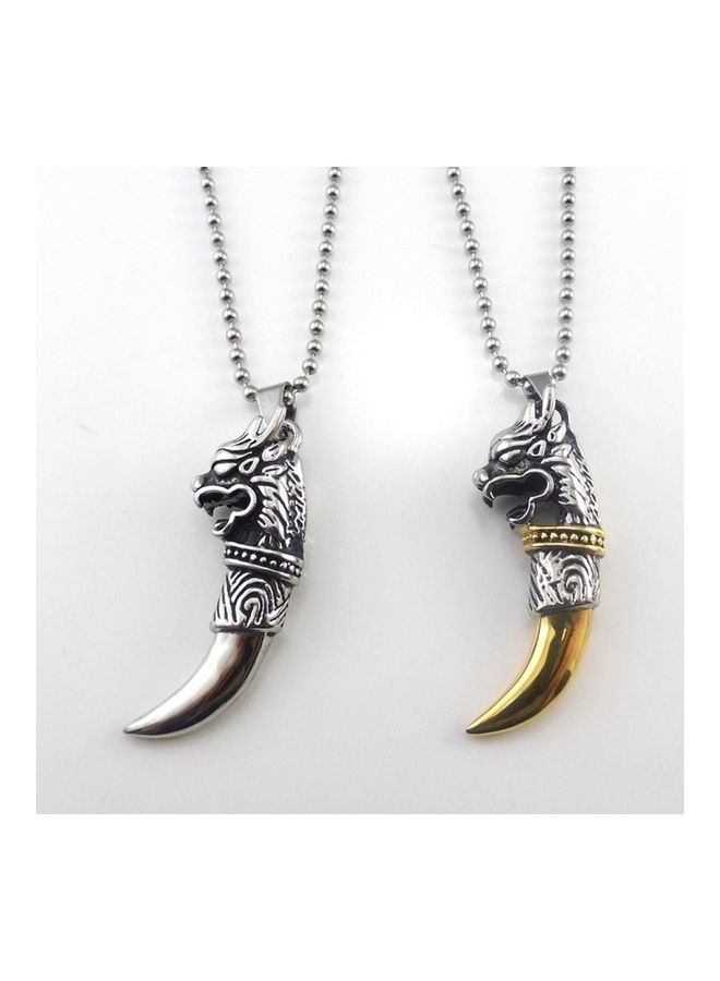 NIBEMINENT Clavicle Chain Diamond Dragon Tooth Necklace - Image 1