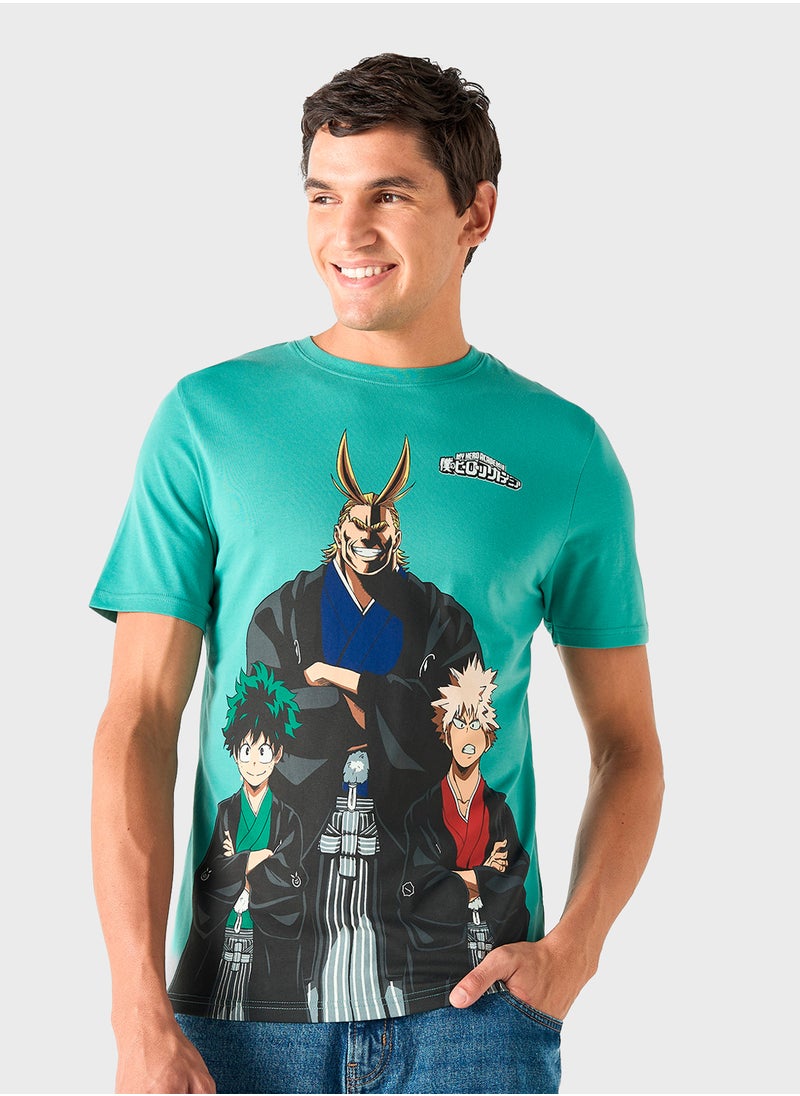 SP Characters - Printed Crew Neck T-Shirt - Image 1