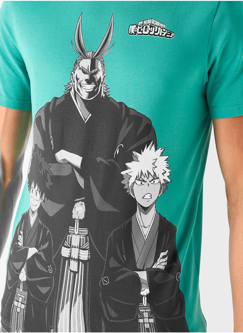 SP Characters - Printed Crew Neck T-Shirt - Image 1